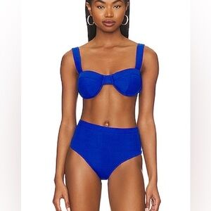 Solid & Striped Lilo Bikini Top and Bottom in Azure
